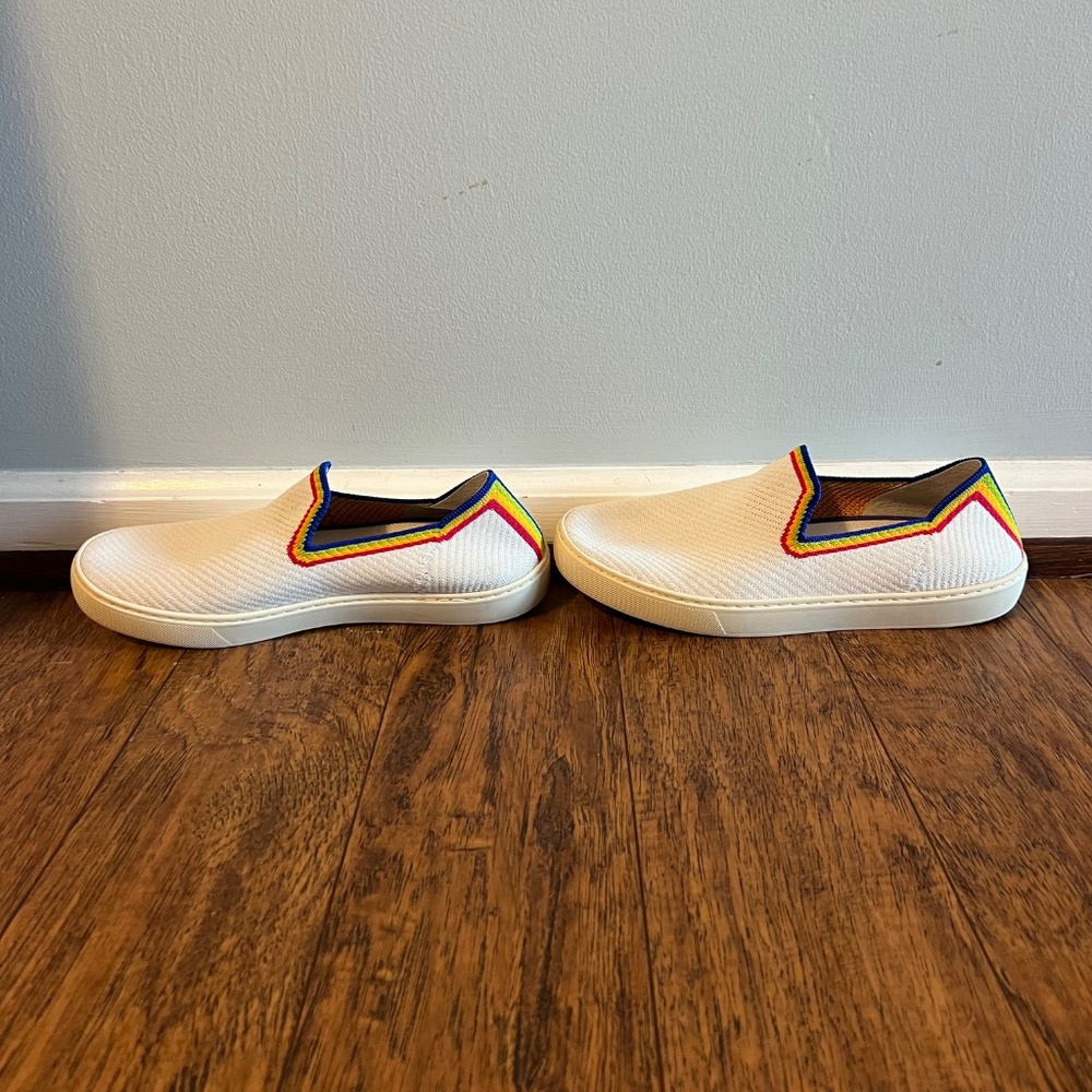 Rothy’s Women’s Rainbow Limited Edition The Slip On Sneakers - Picture 5 of 8